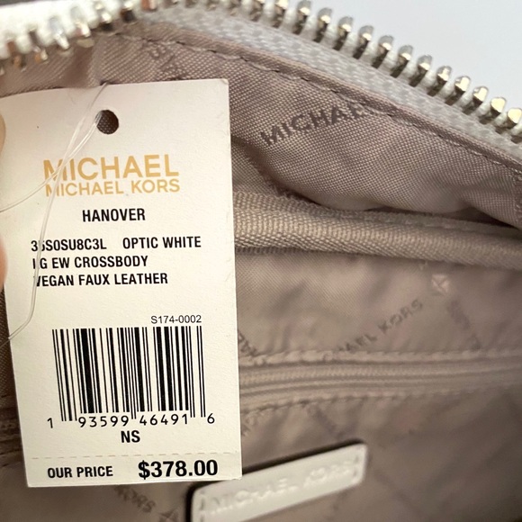 🌸Spring Sale🌸 Michael Kors Hanover LG Crossbody Vegan Faux White 35S0SU8C3L - Picture 12 of 12